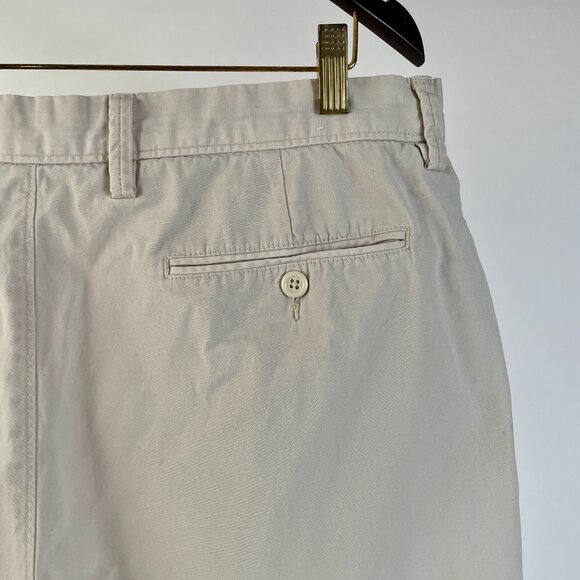 Men's J. Crew Flat Front Chino Shorts, Light Tan Khaki, Size 36 - Picture 3 of 5